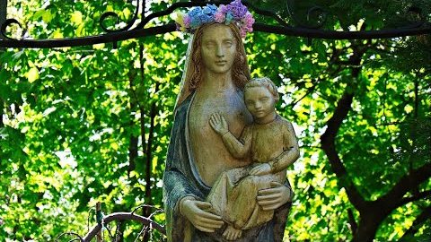 May Crowning in Our Mary Garden